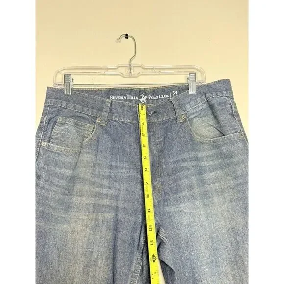 Beverly Hills Polo Club Men's Straight Leg Blue Jeans Denim size 34x30 Cotton - Picture 5 of 8